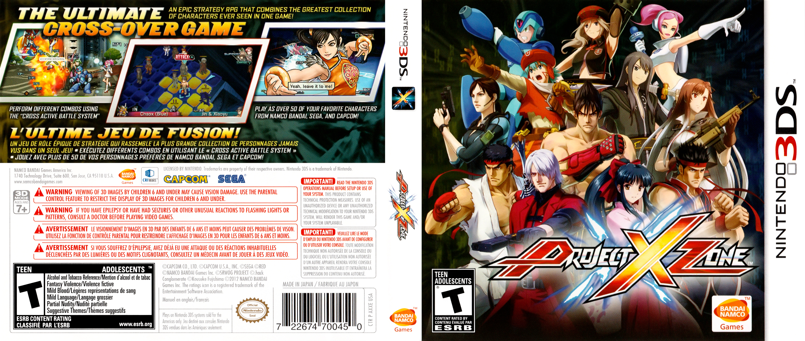 Project X Zone 3ds Covers Cover Century Over 500 000 Album