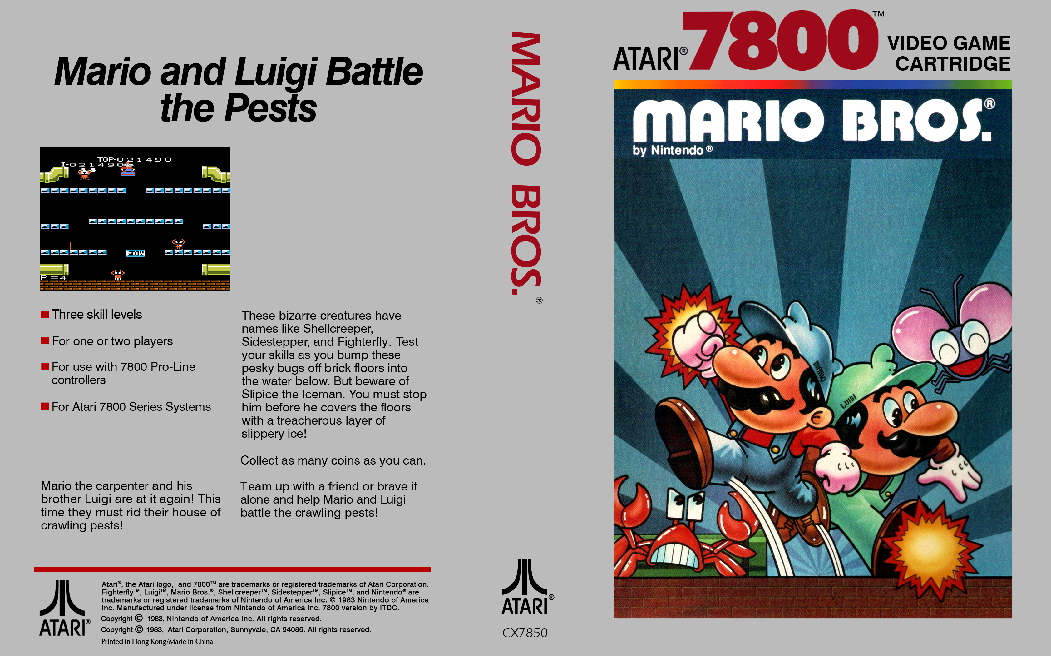 mario bros atari 7800