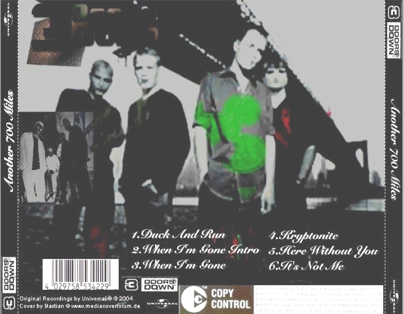 3 Doors Down Another 700 Miles B Cd Covers Cover Century