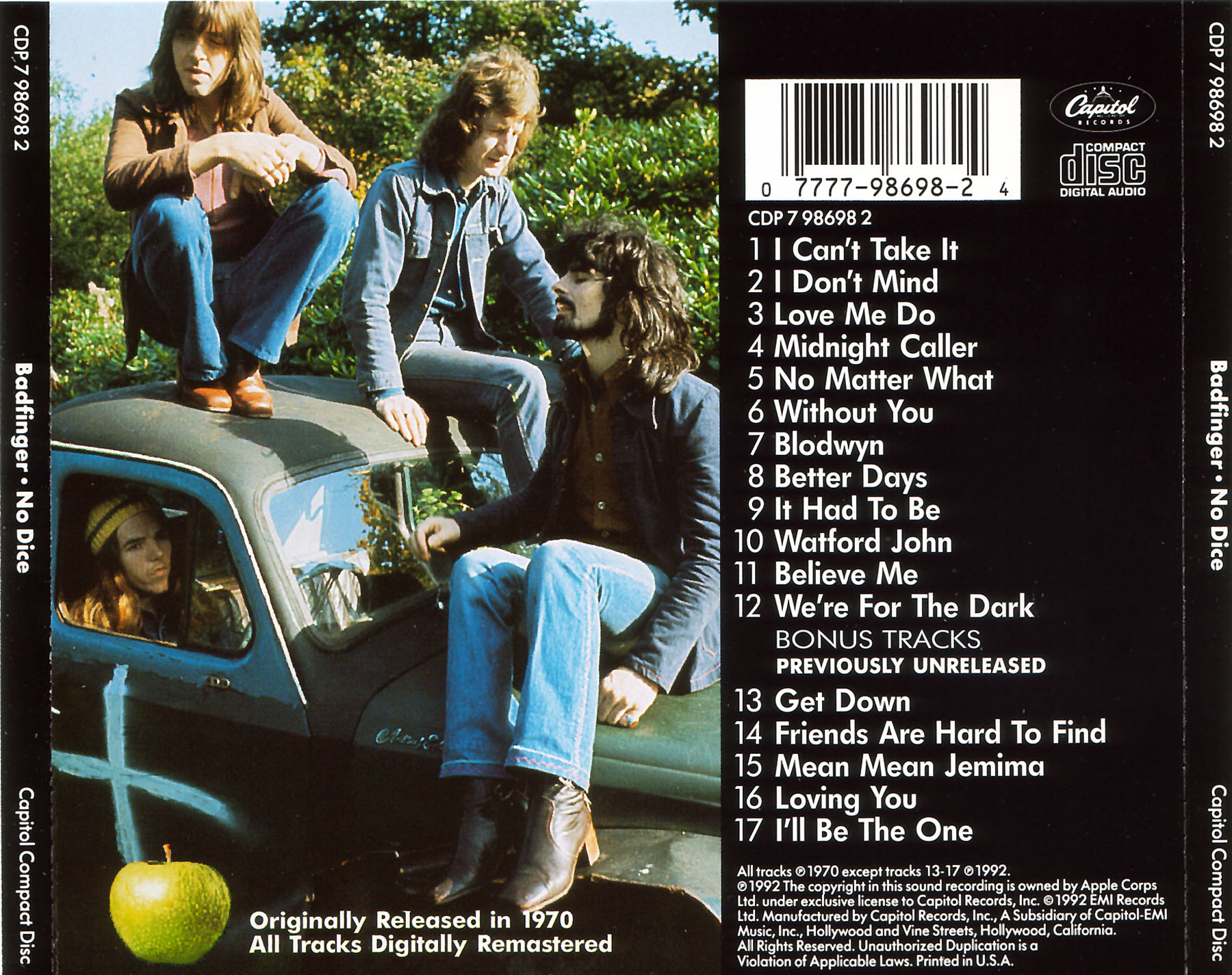 Badfinger No Dice Back Cd Covers Cover Century Over 500 000