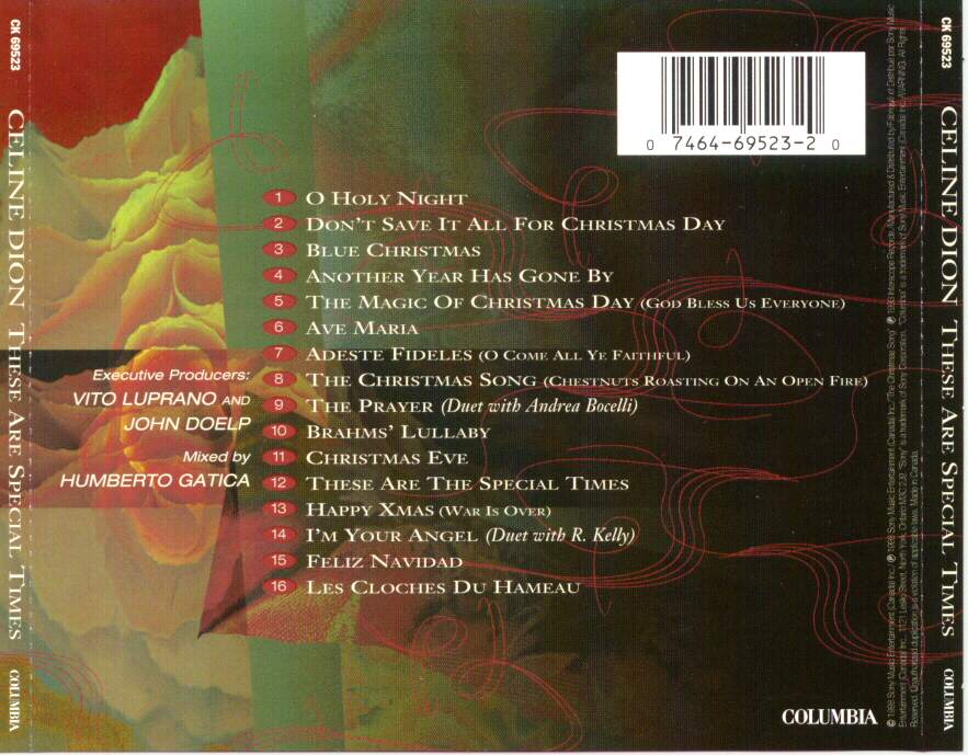 Celine Dion These are special times b