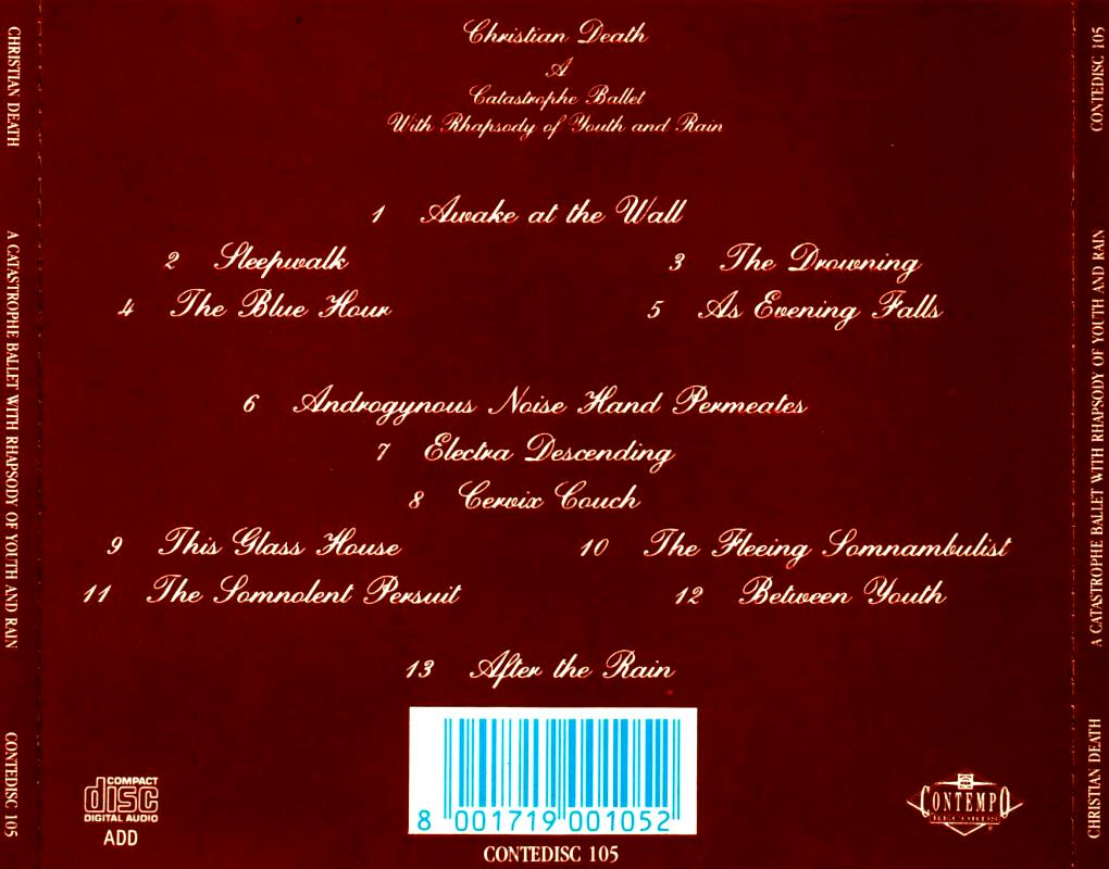 ChristianDeath Catastrophe Ballet back