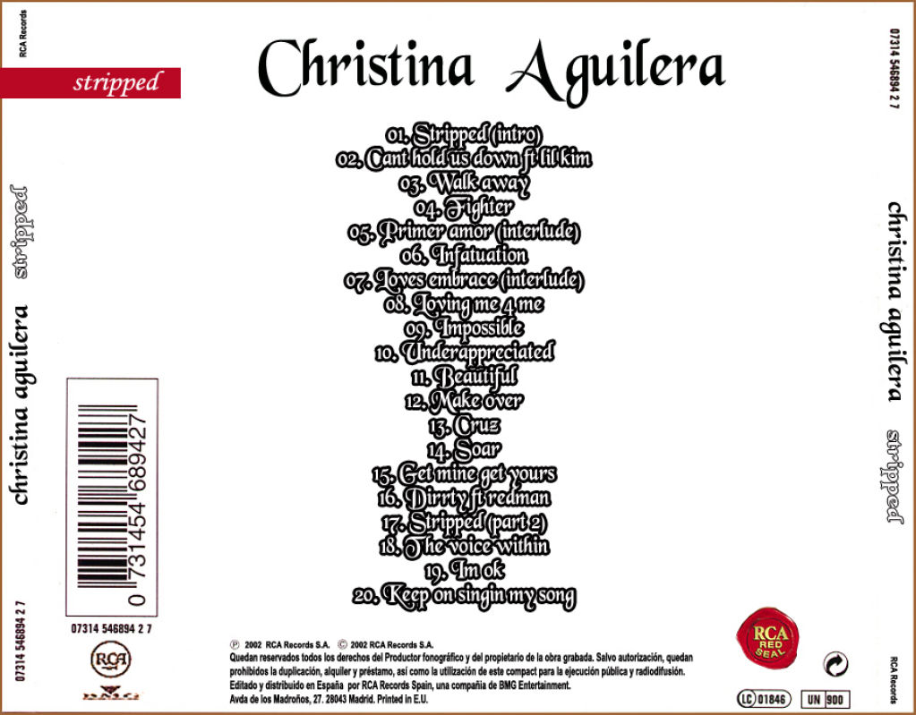 Christina Aguilera Stripped Back