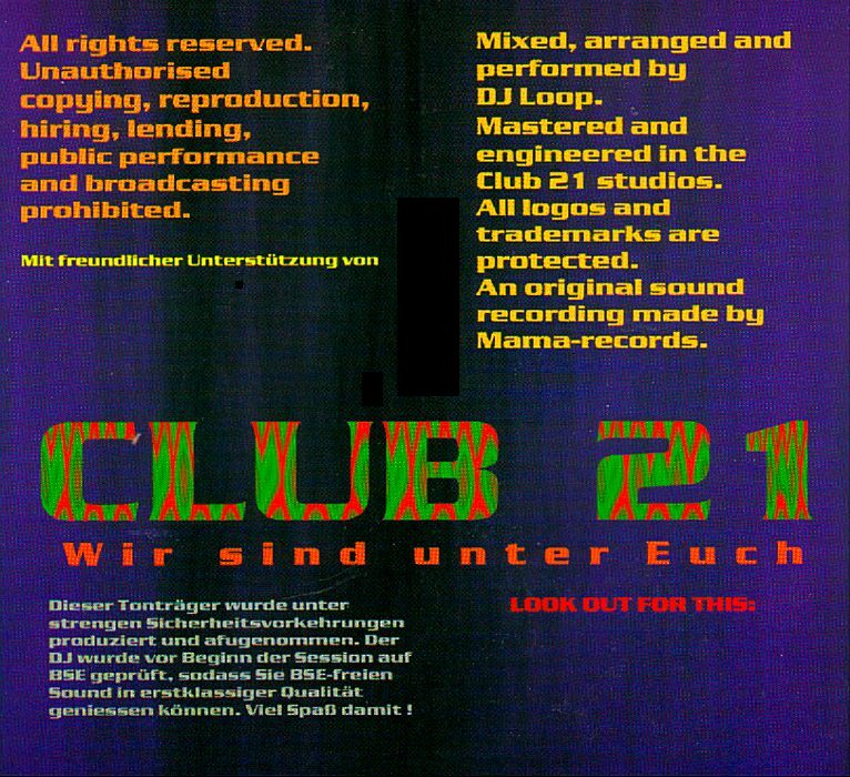 Club 21  House Mission 02 Back