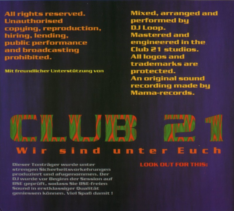 Club 21  House Mission 03 Back