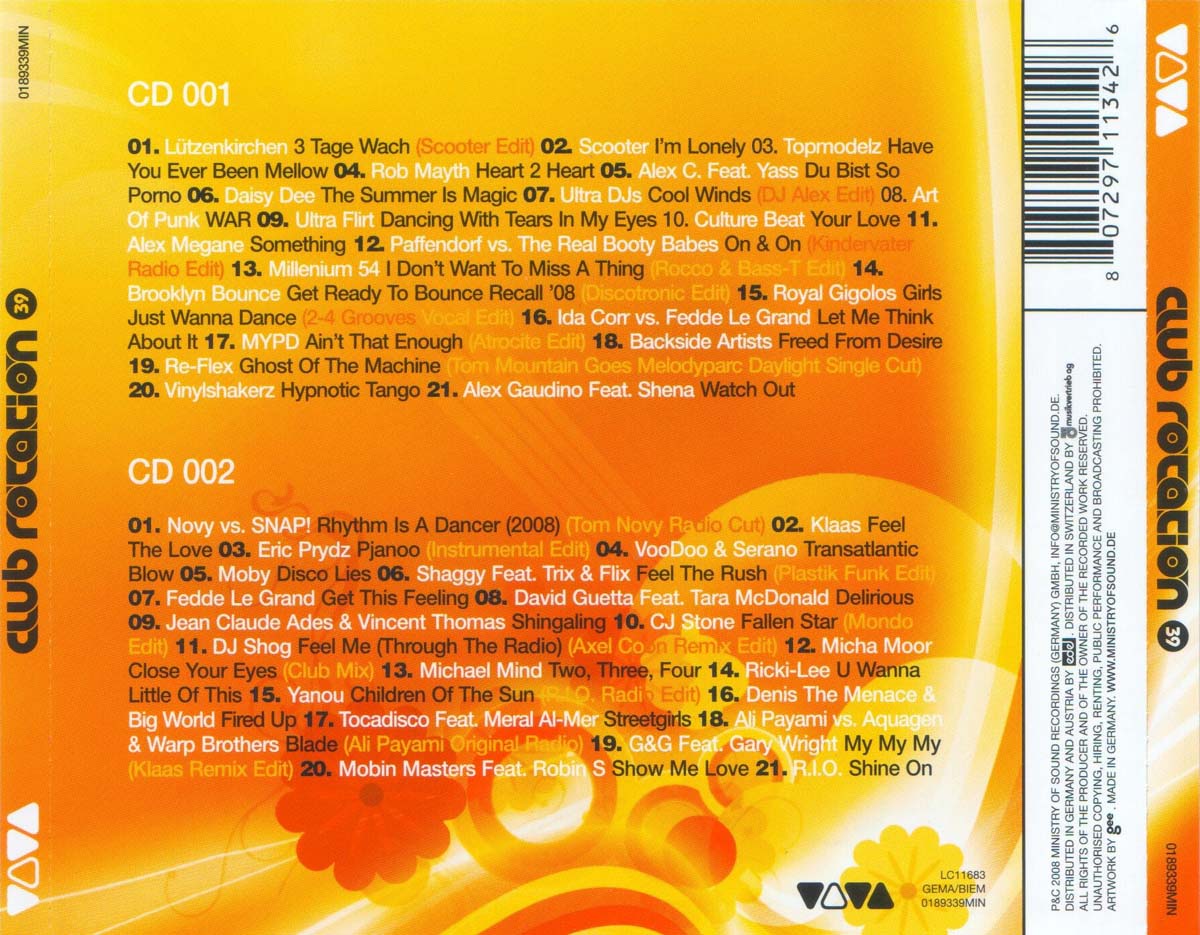 Club Rotation Vol 39  Back