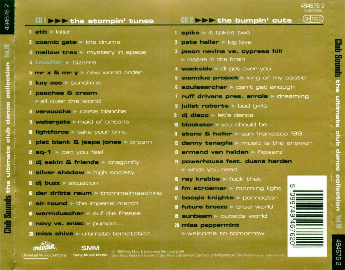 Club Sounds Vol 10 Back