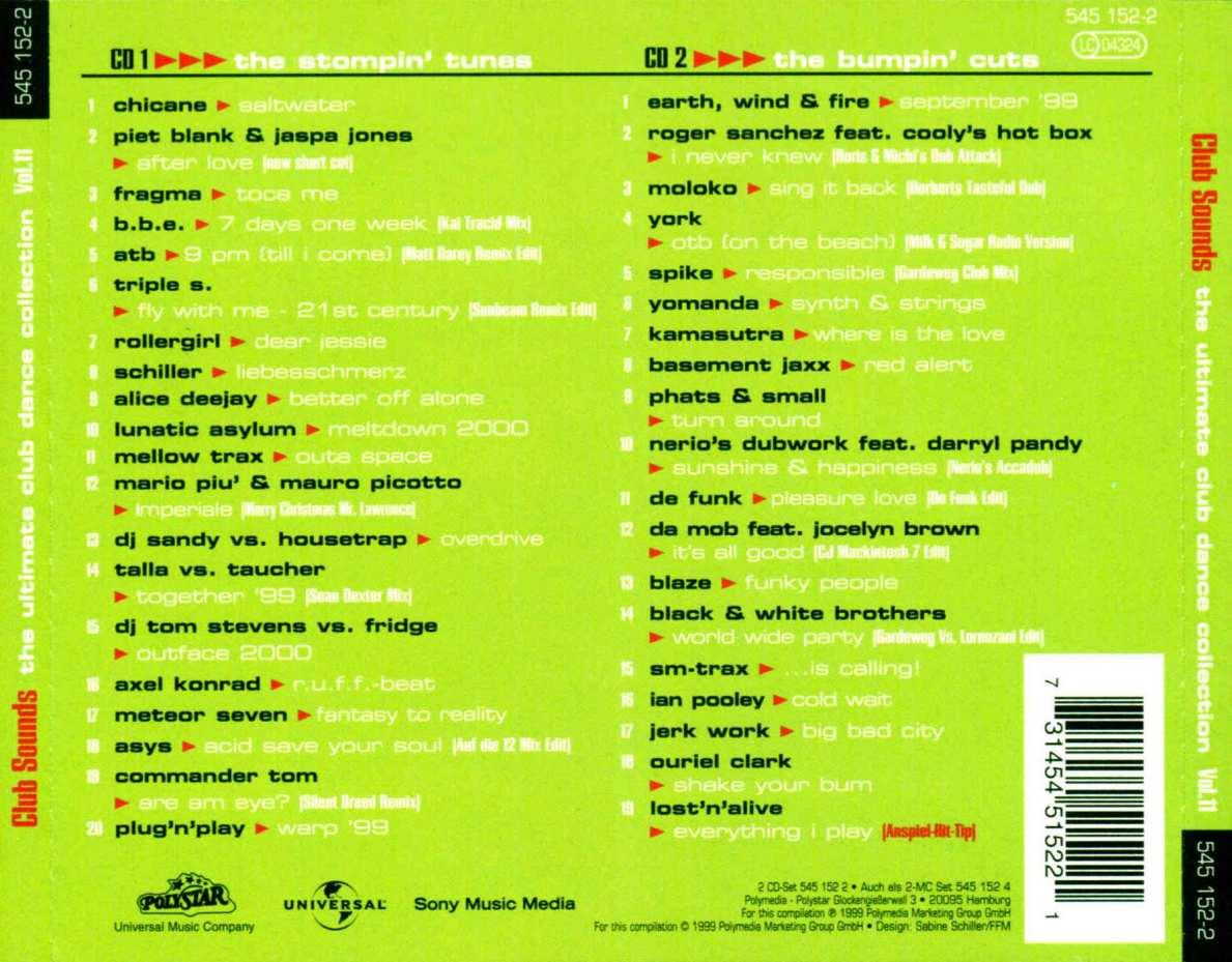 Club Sounds Vol 11 Back