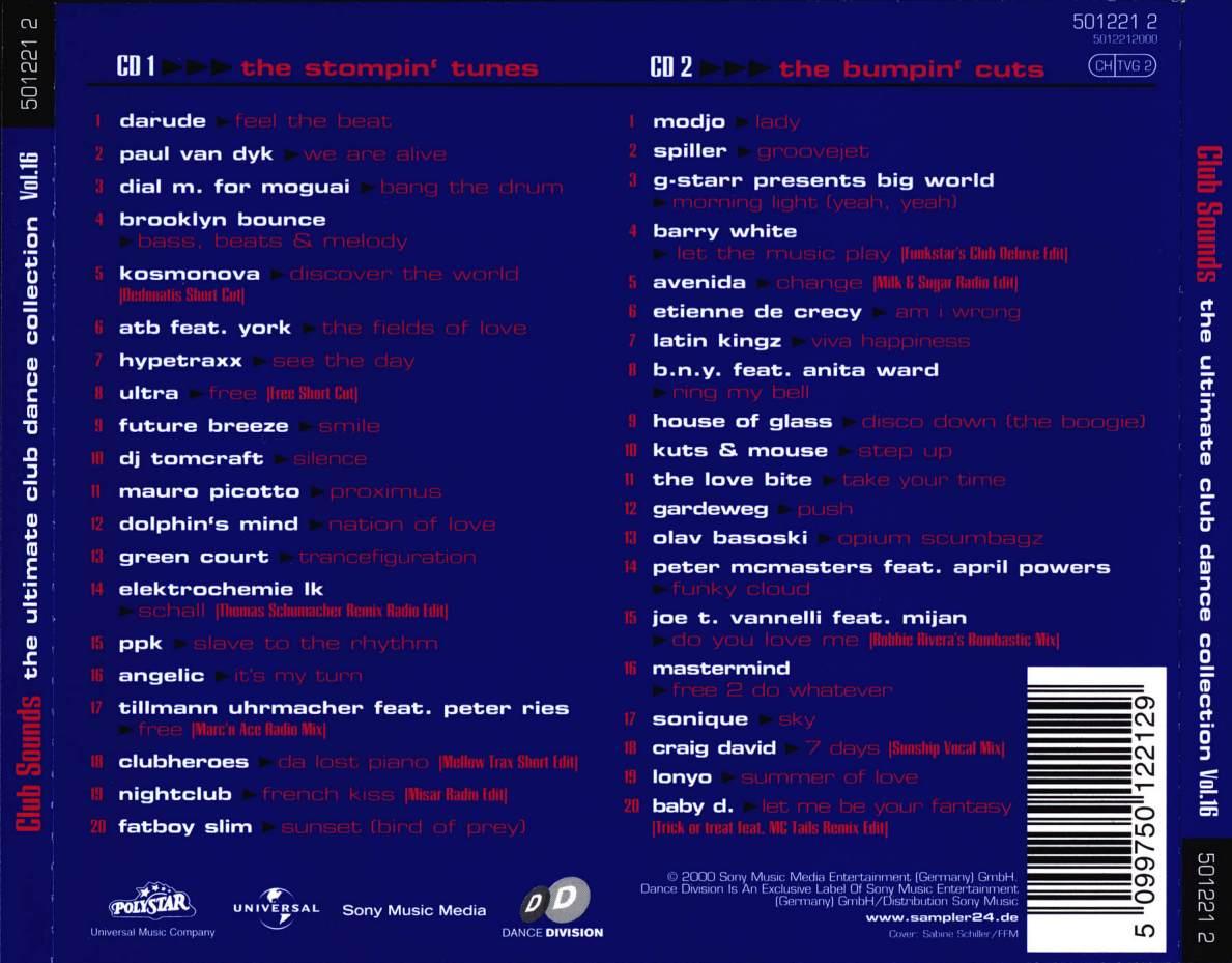 Club Sounds Vol 16 Back