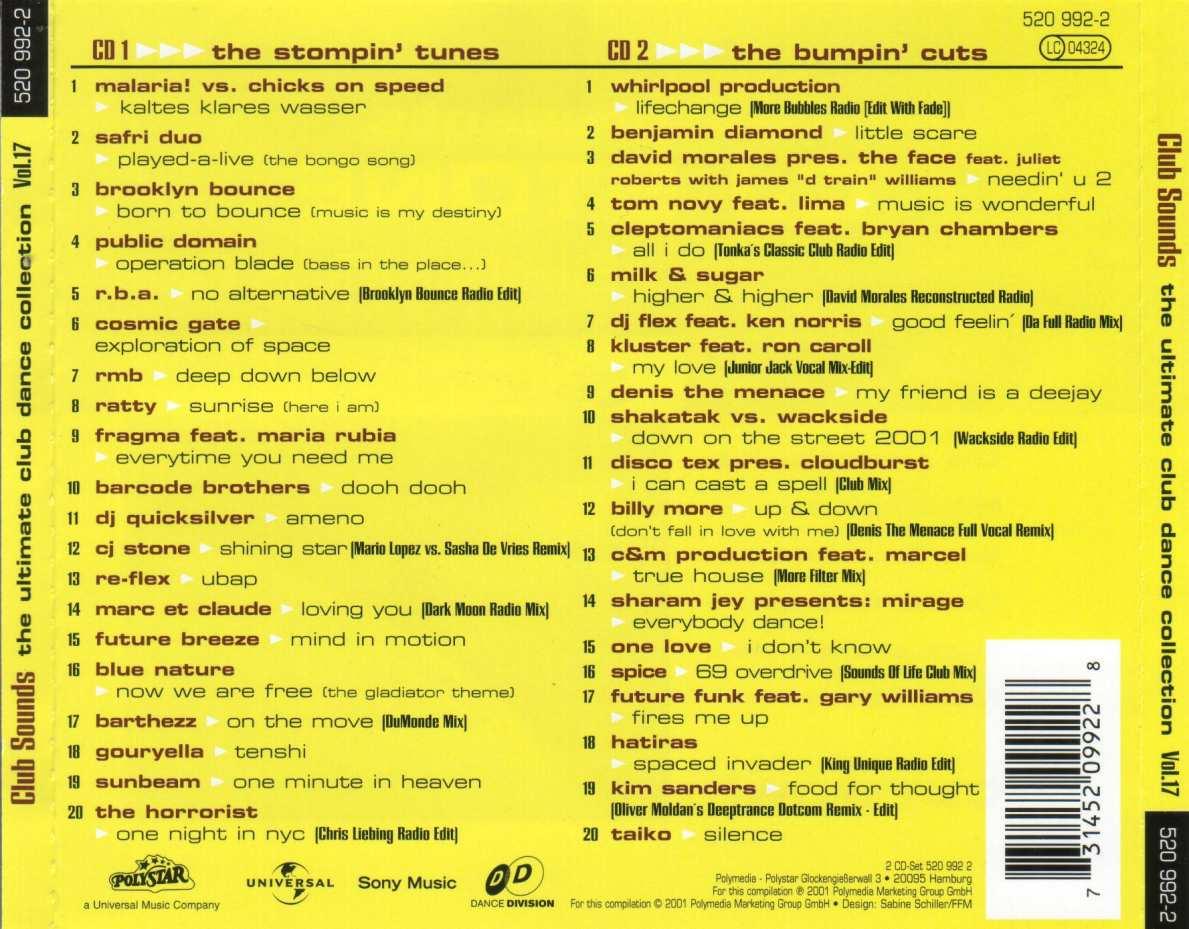 Club Sounds Vol 17 Back