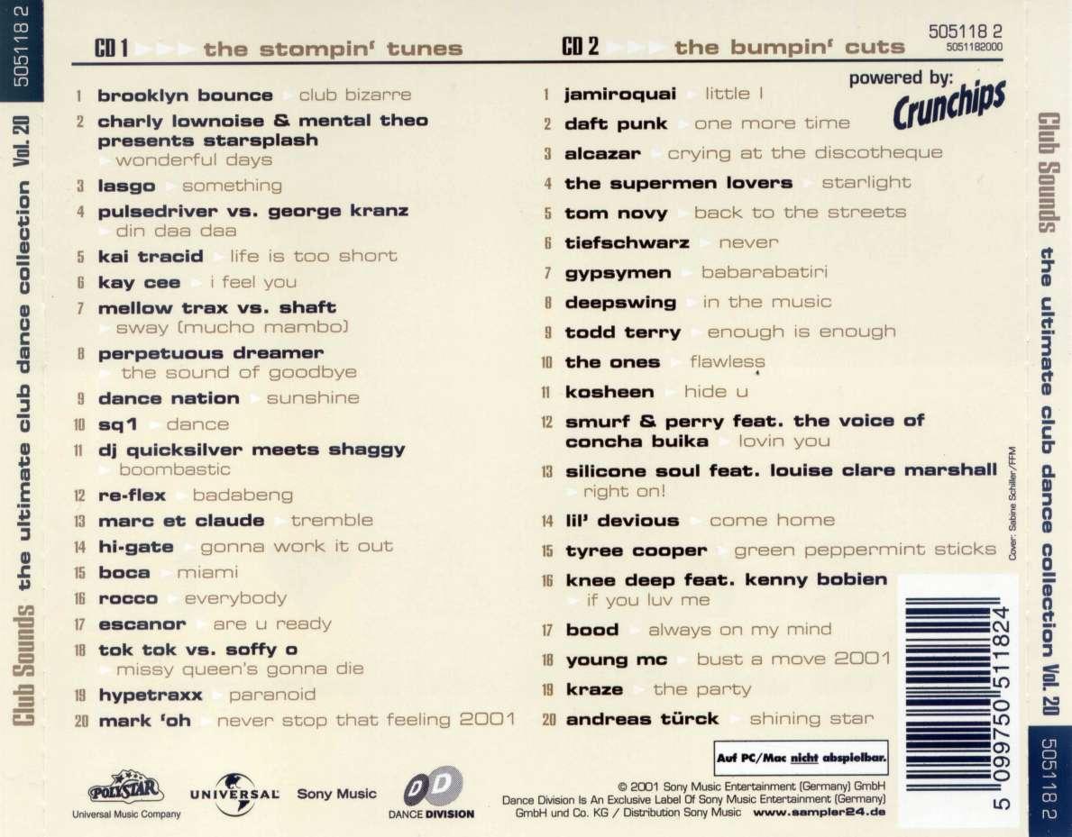 Club Sounds Vol 20 Back