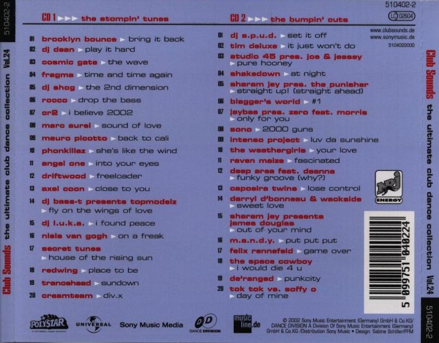 Club Sounds Vol 24 Back