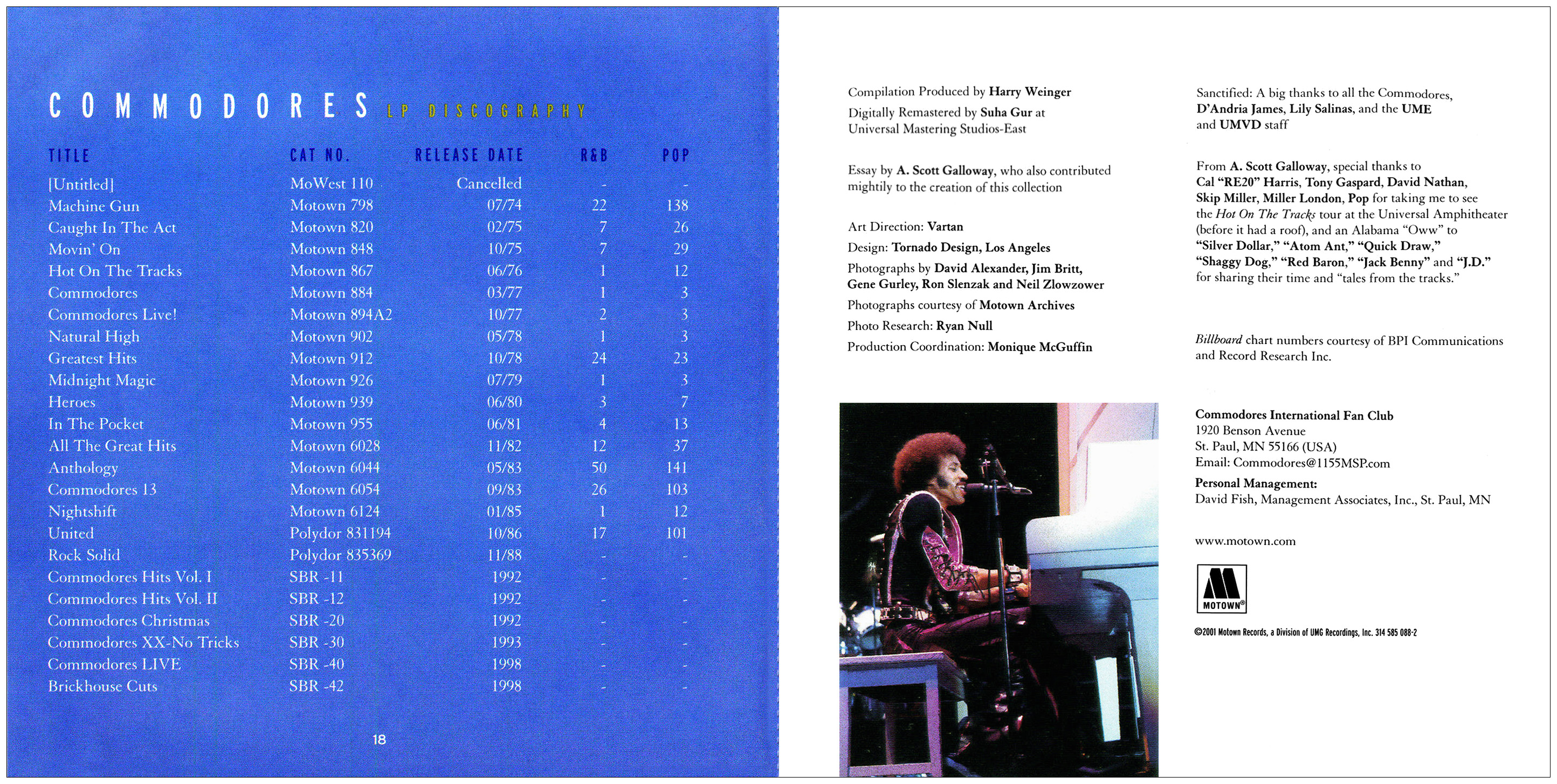 Commodores  Anthology booklet10 