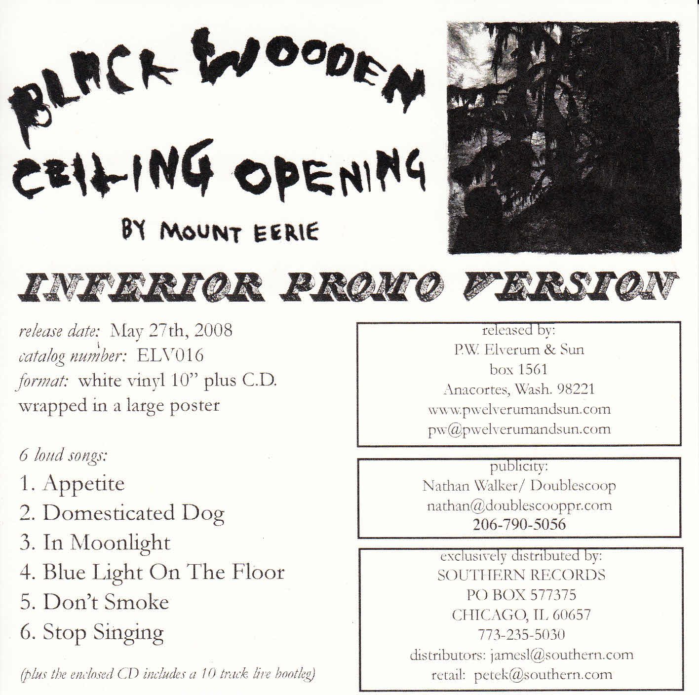 cd black wooden ceiling opening mount eerie