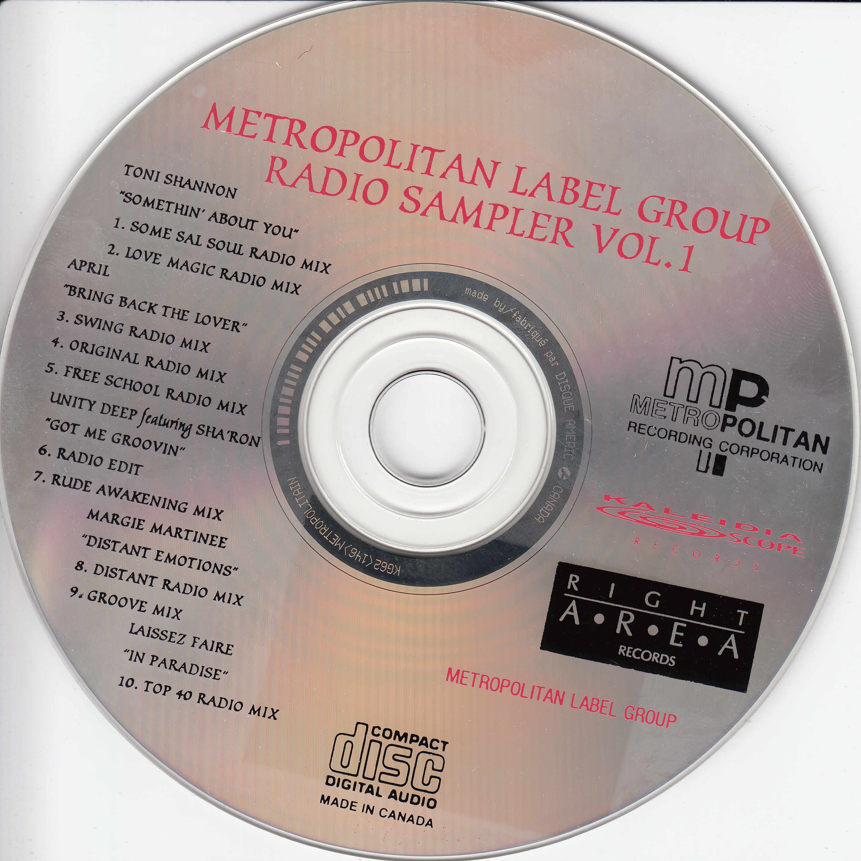 cd metropolitan radio sampler v1 various artists