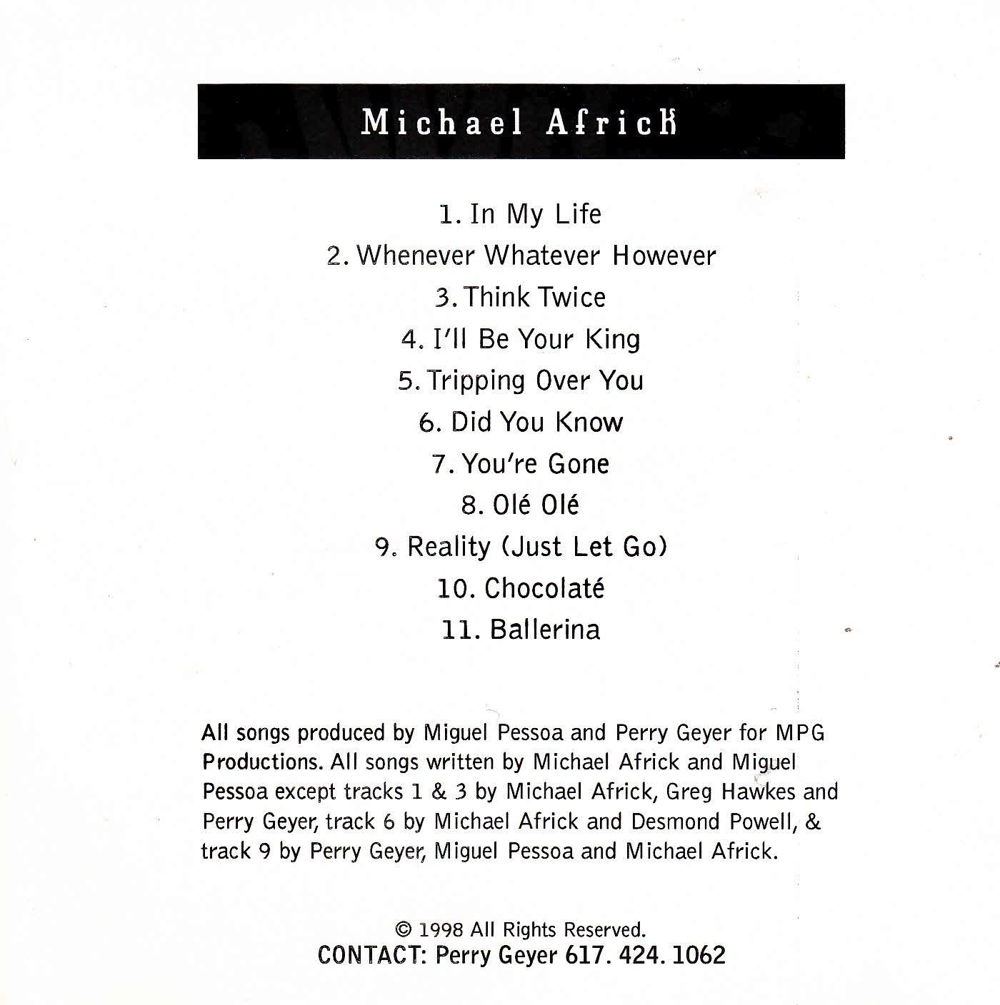 cd michael africk michael africk