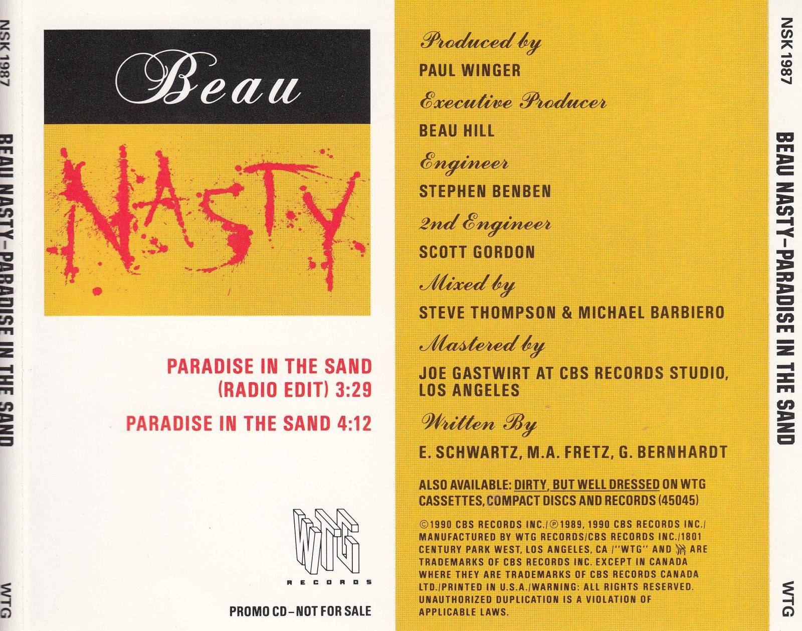 cd paradise in the sand beau nasty