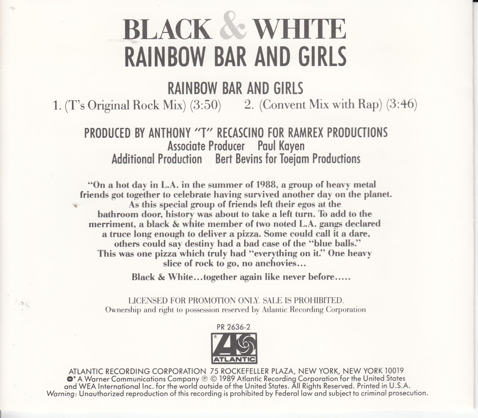 cd rainbow bar and girls black white