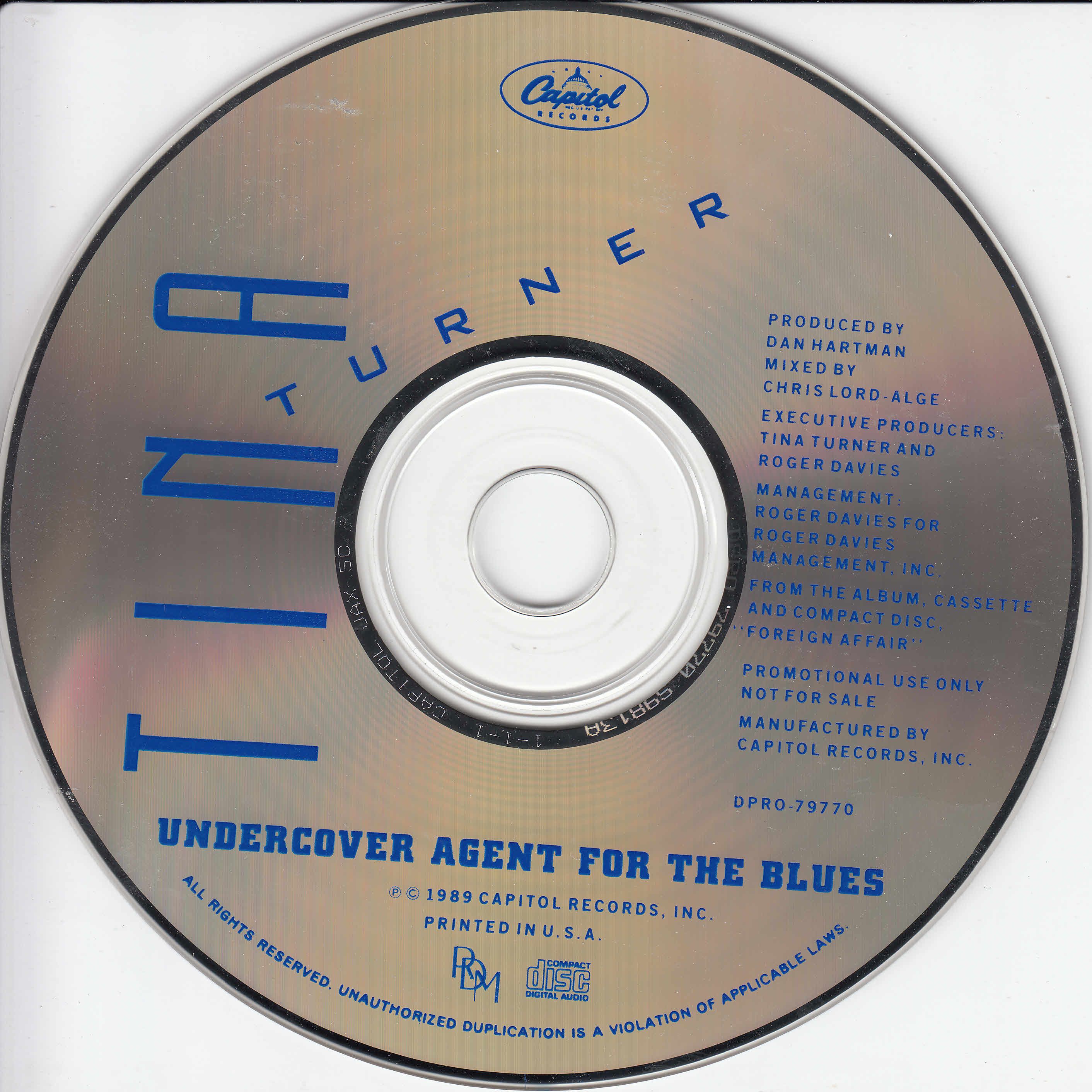 cd undercover agent for the blues tina turner