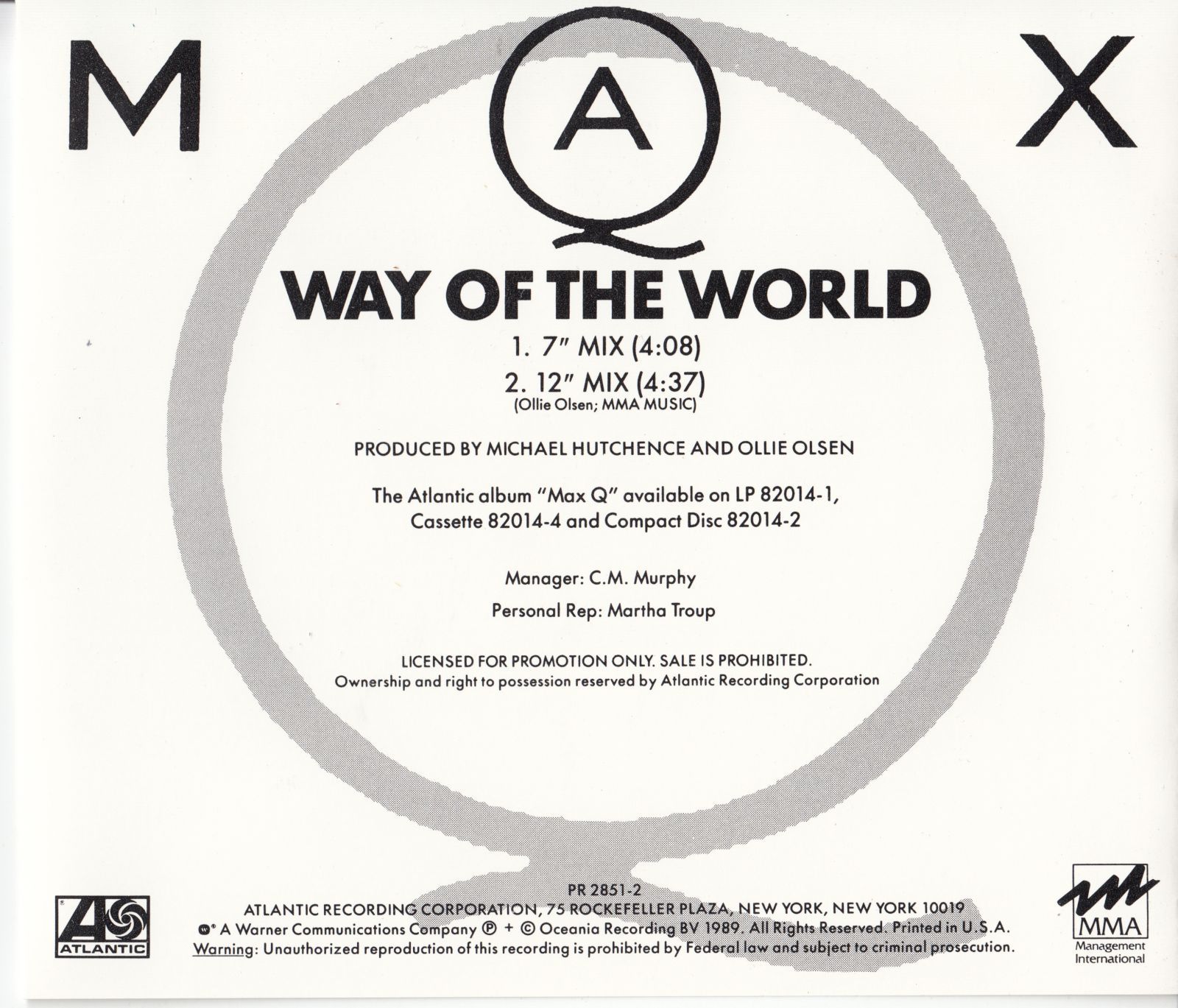 cd way of the world max q