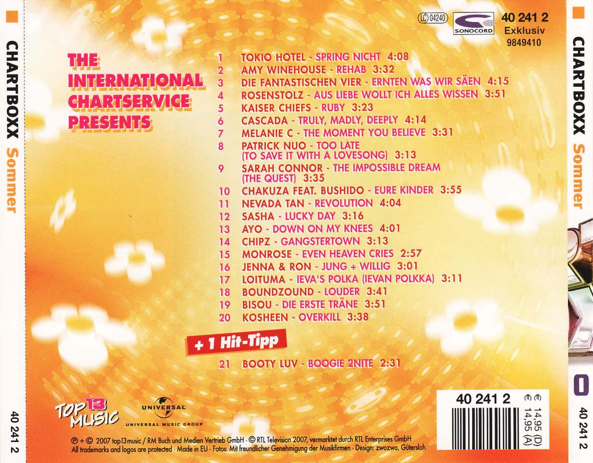 chart boxx  sommer extra 2007 b