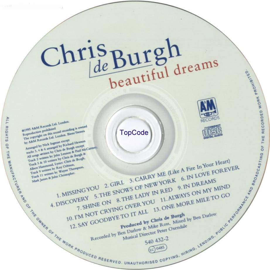 chris de burgh  beautiful dreams cd