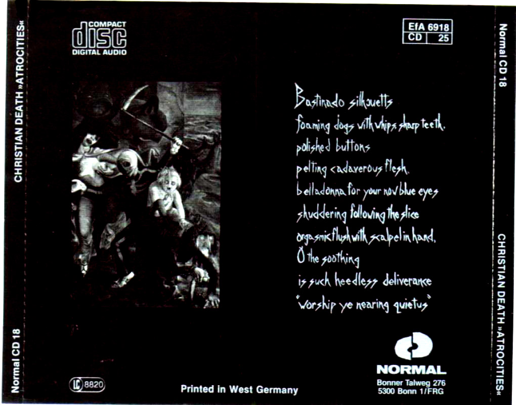 christian death atrocoties back