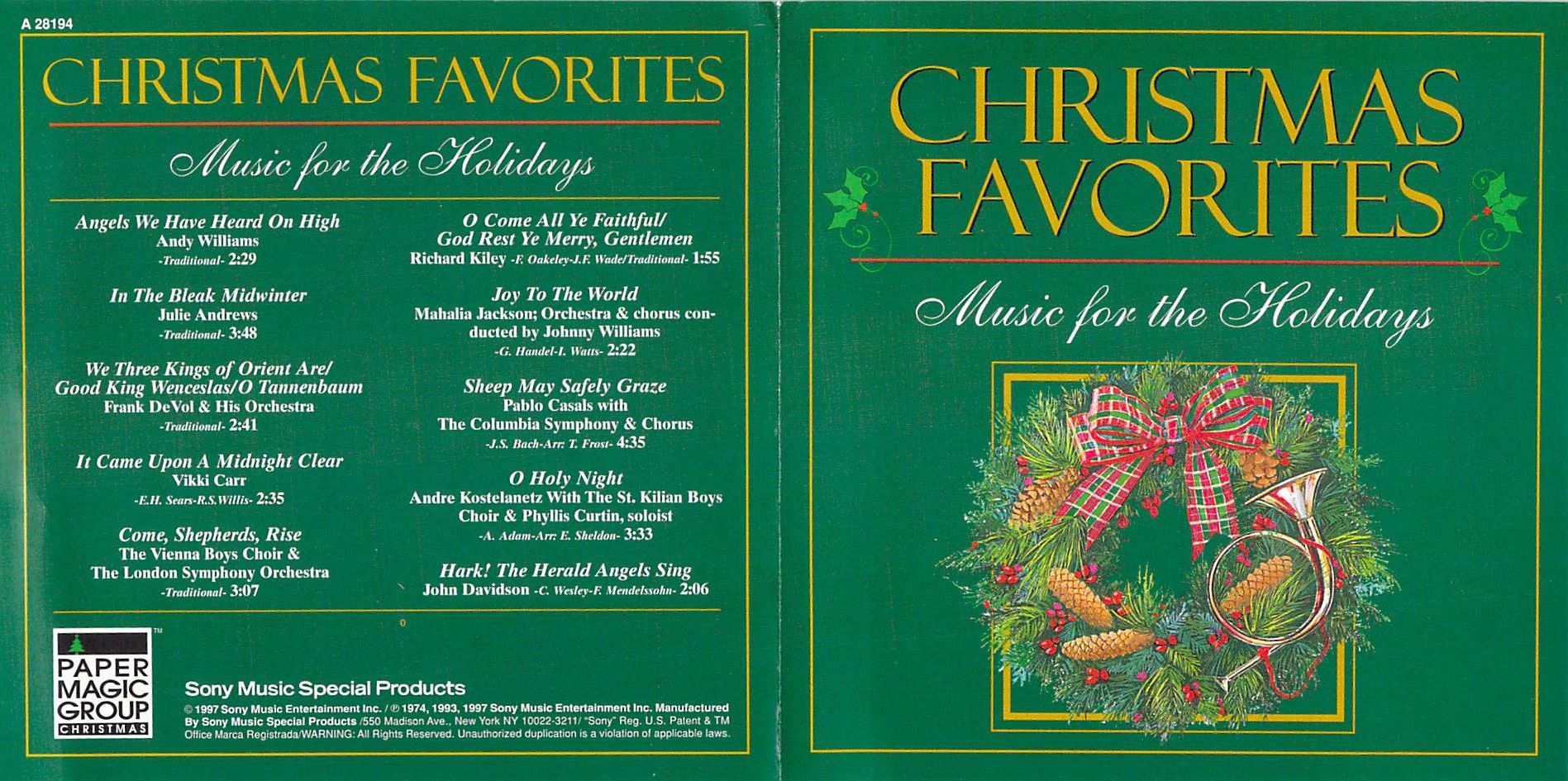 christmas favorites various artists 