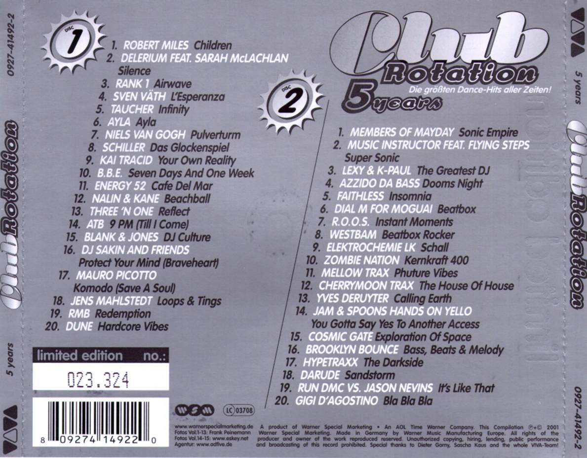 club rotation  5 years b