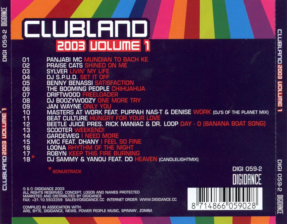 clubland 2003 vol1 b