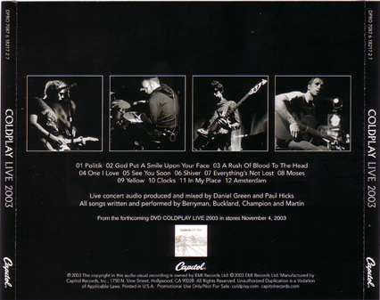 coldplay  live 2003 b