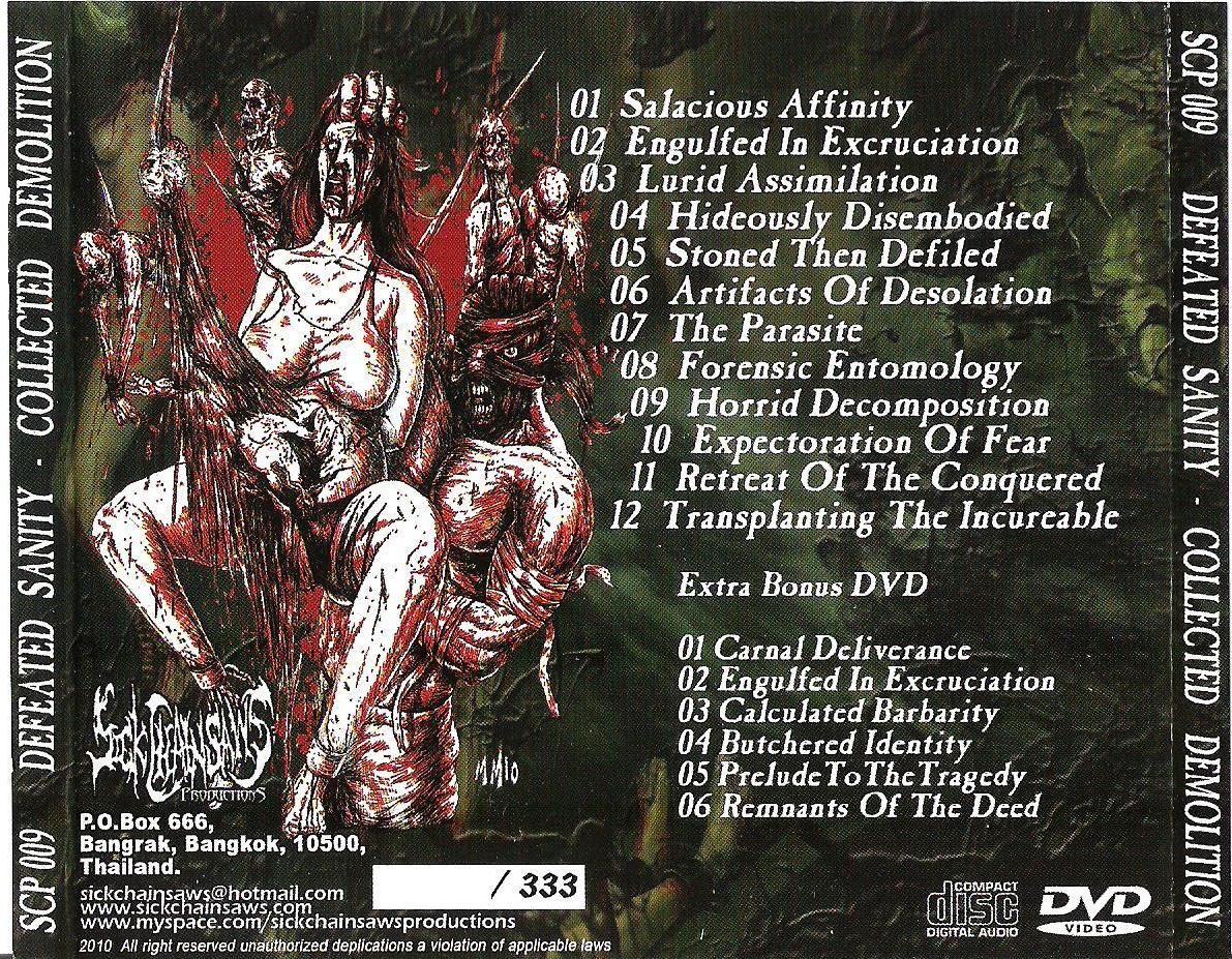 collected demolition defeated sanity  