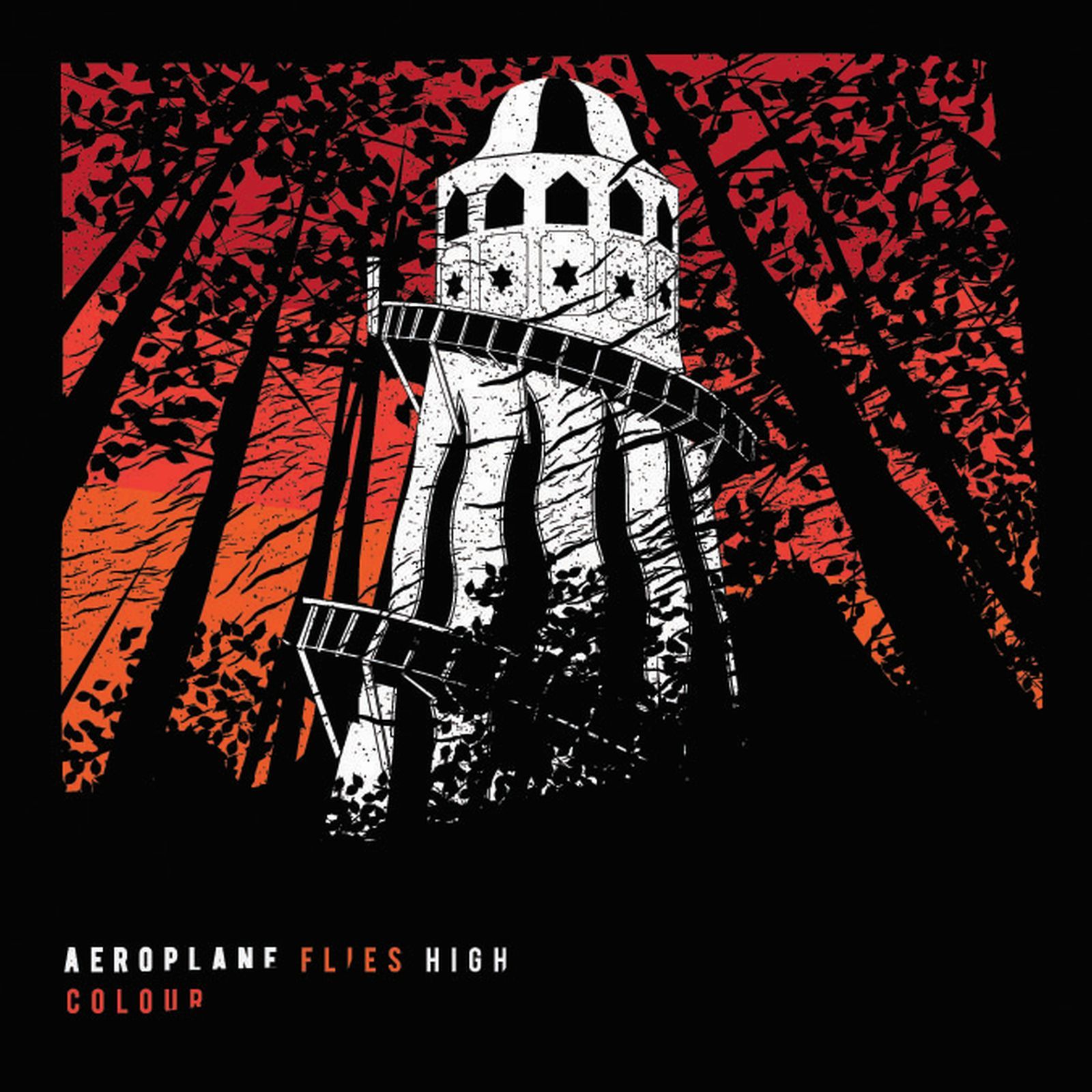 colour aeroplane flies high 