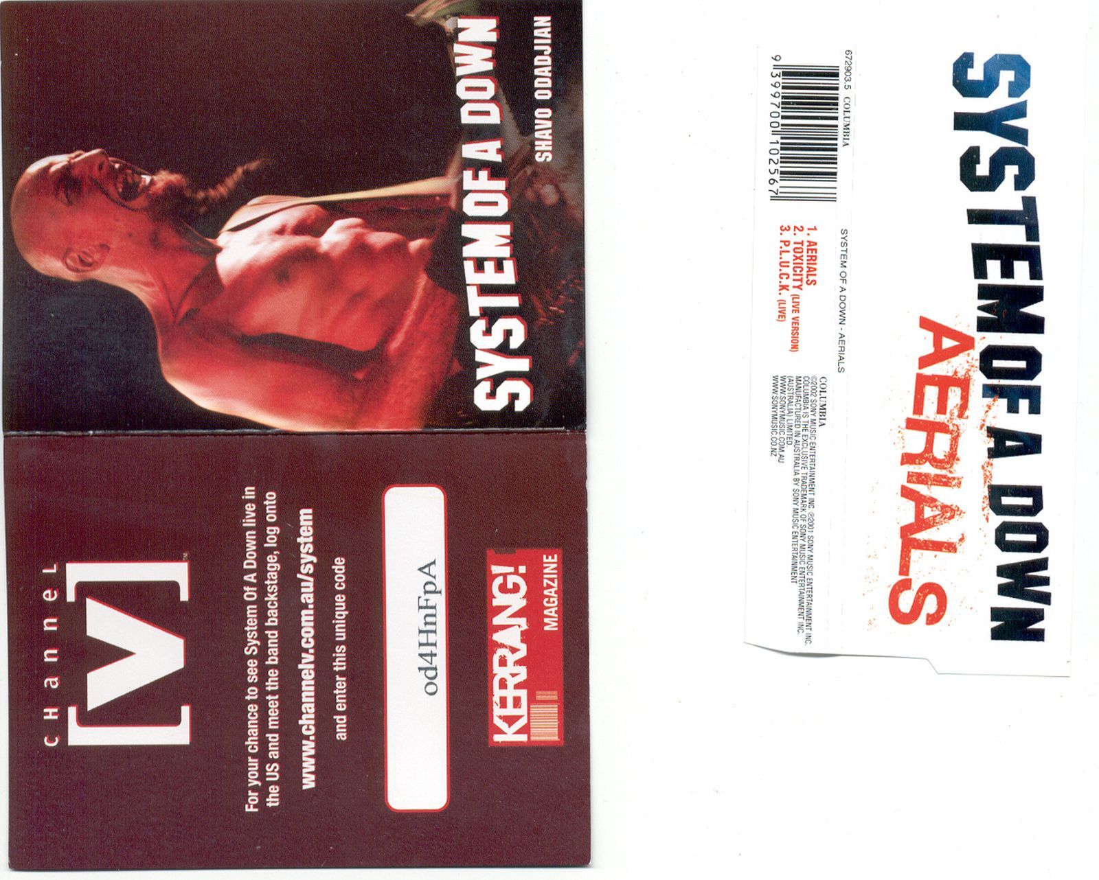 columbia gold unrel system of a down 