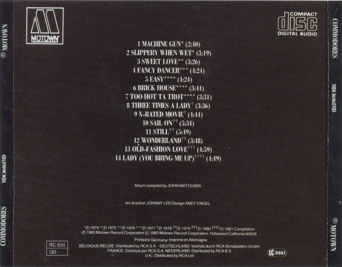 commodores  14 greatest hits b