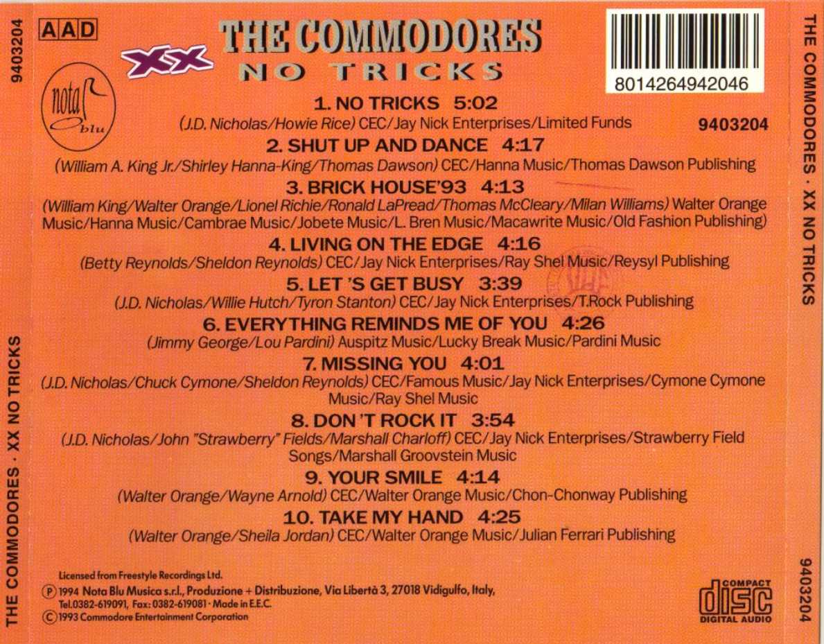 commodores  xx no tricks b