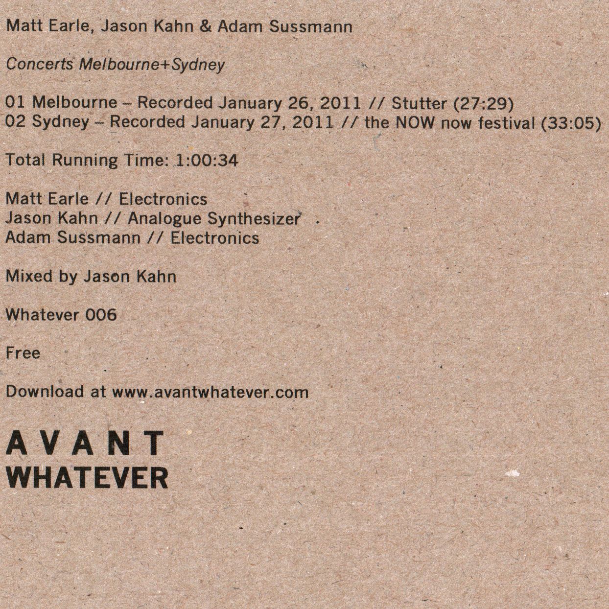 concerts melbournes jason kahn 