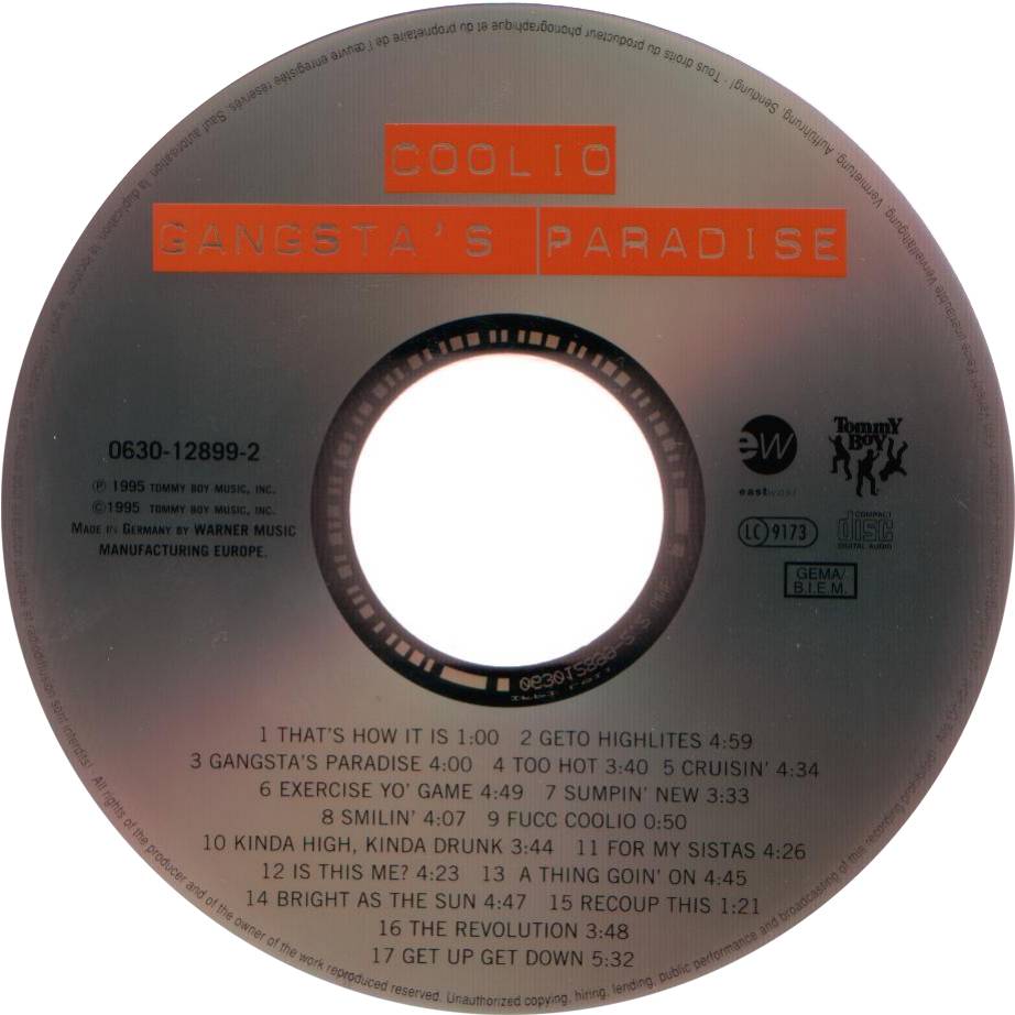 coolio  gangstas paradise cd