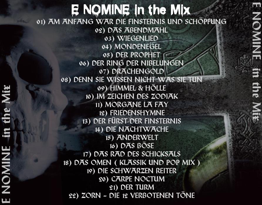 E Nomine In The Mix Back