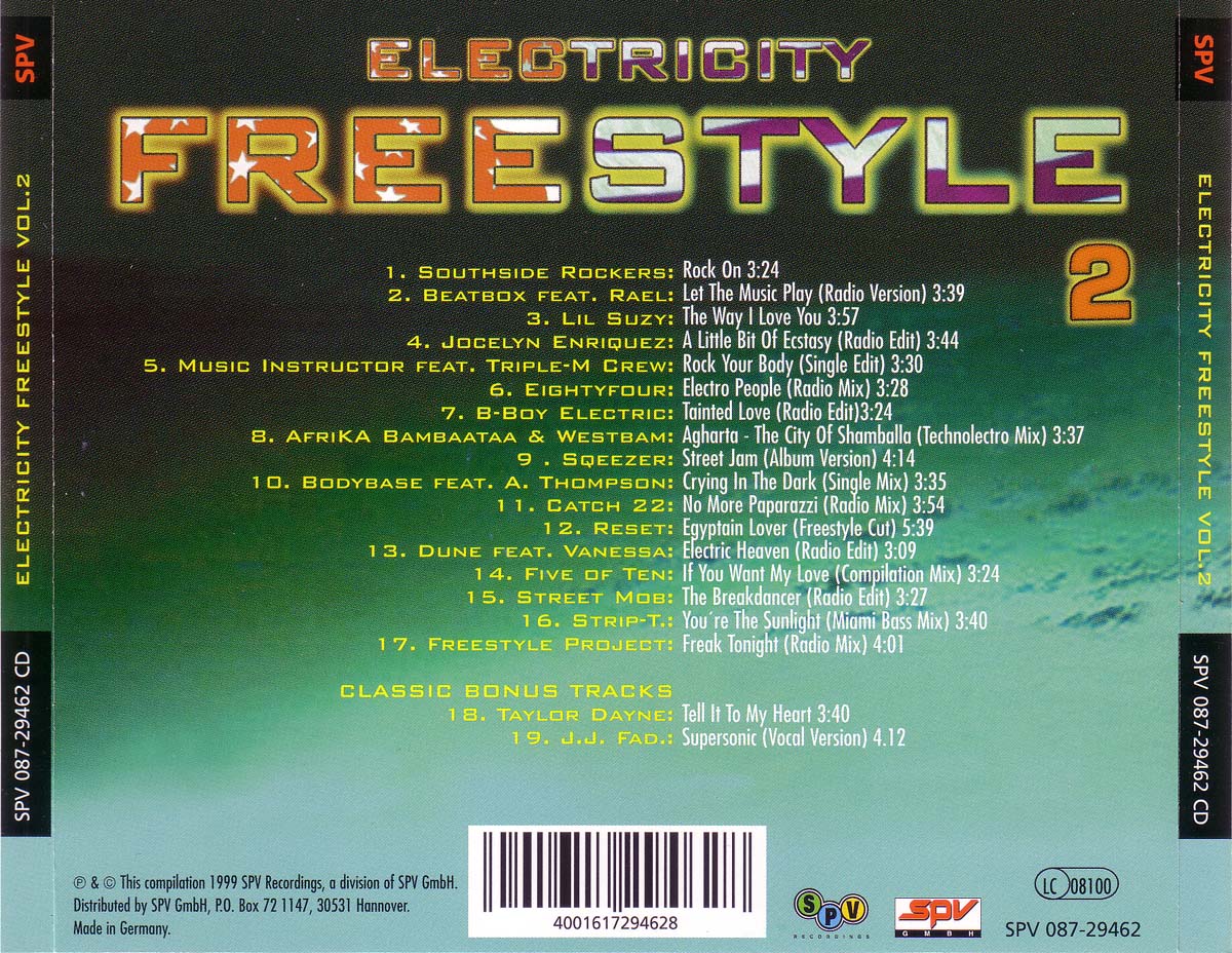 Electricity Freestyle Vol 02 Back
