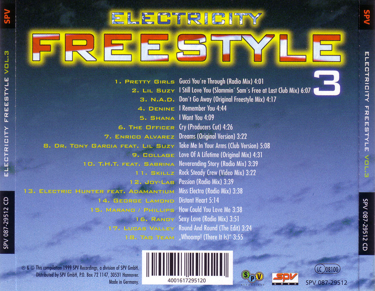 Electricity Freestyle Vol 03 Back