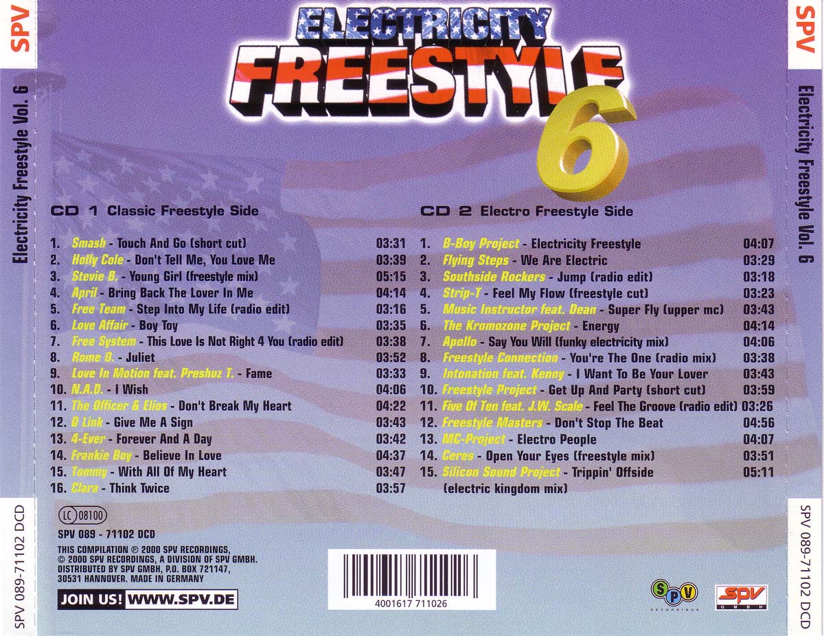 Electricity Freestyle Vol 06 Back