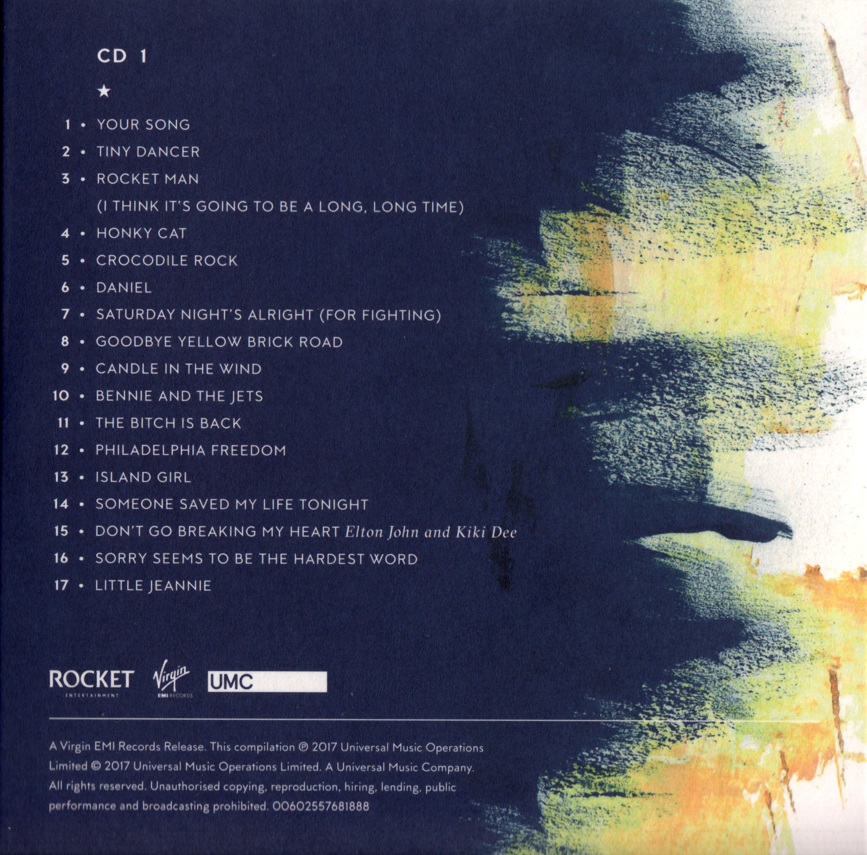 Elton John  Diamonds CD 1 back 