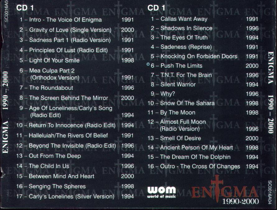 Enigma 1990 2000 Back
