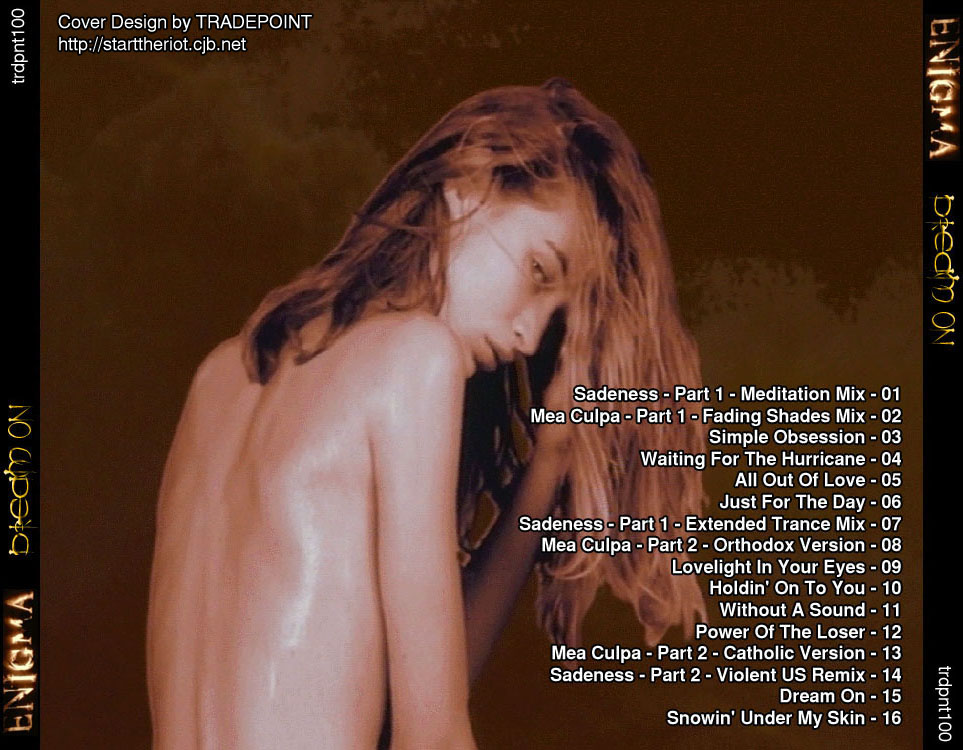 Enigma Dream On Back