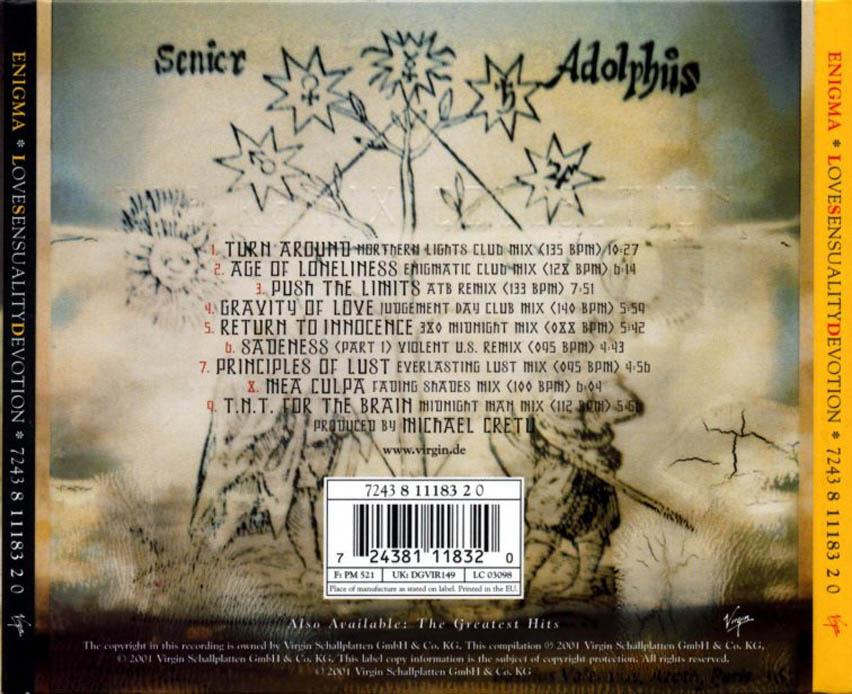 Enigma LoveSensualityDevotionTheRemixCollection Back