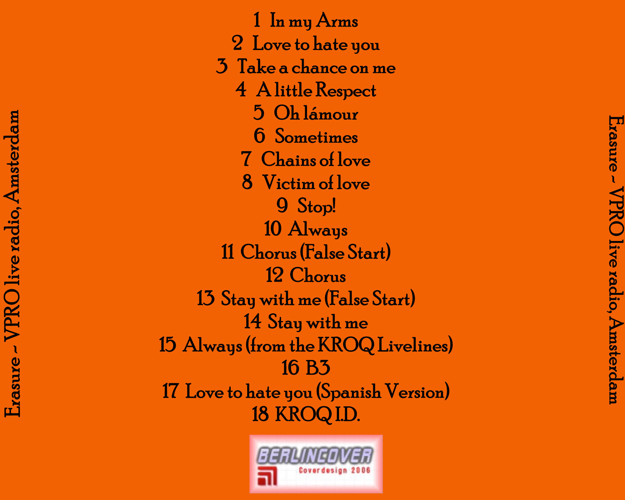 Erasure LiveInAmsterdam1997VPRORadio Back