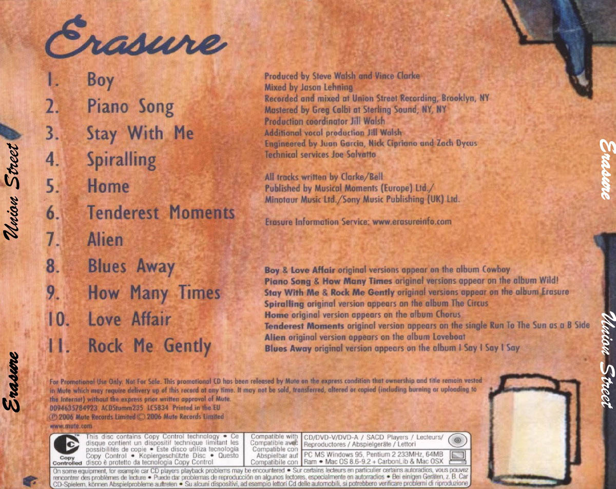 Erasure UnionStreet Back