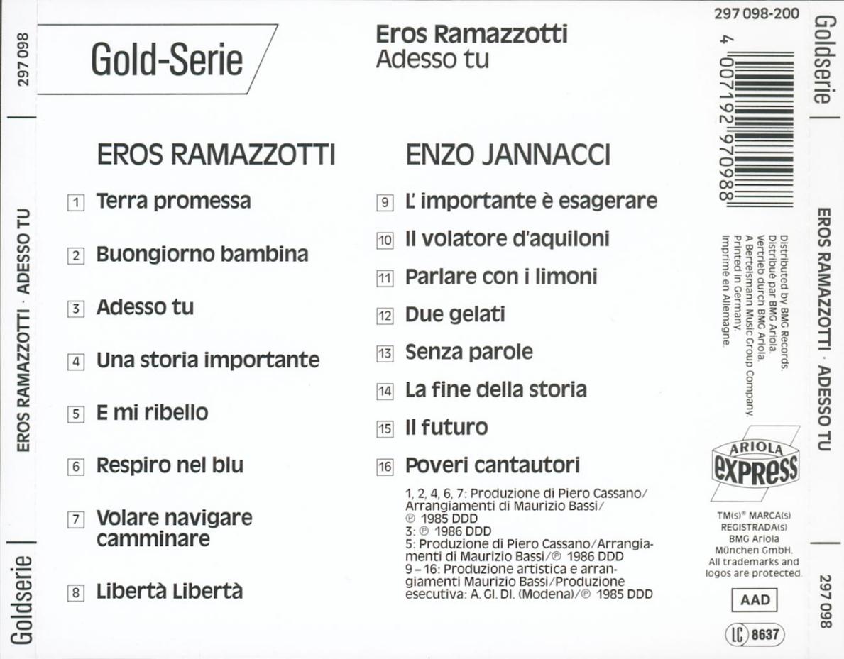 ErosRamazzotti AdessoTu Back