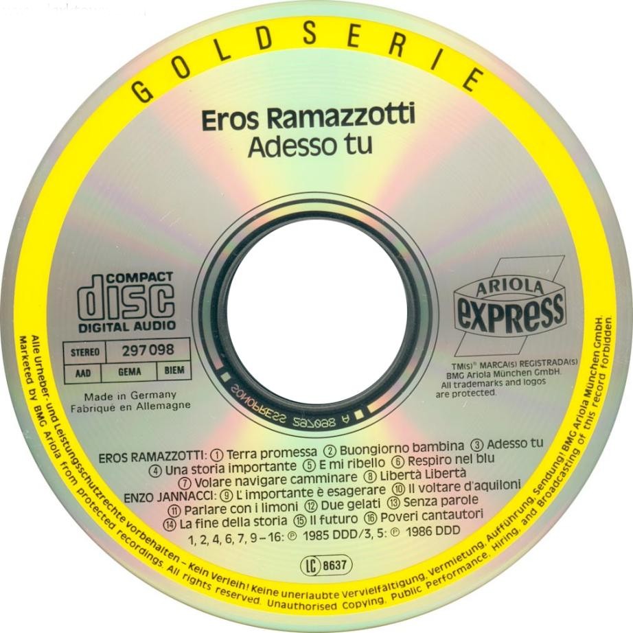 ErosRamazzotti AdessoTu CD